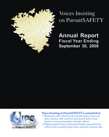 Voices Insisting On PursuitSAFETY Annual Report