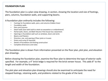 FOUNDATION PLAN - Revere Local Schools / Overview