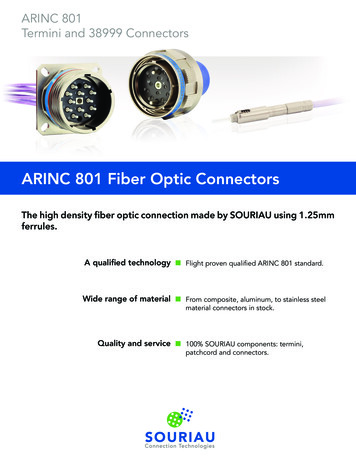 ARINC 801 Fiber Optic Connectors - SOURIAU