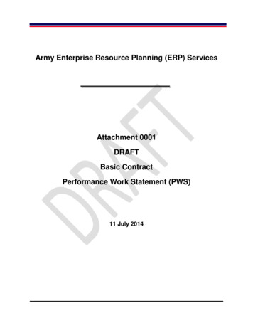 Army Enterprise Resource Planning (ERP) Services