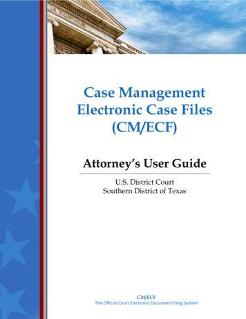 Case Management Electronic Case Files (CM/ECF)