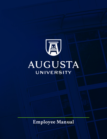 Employee Manual - Augusta University