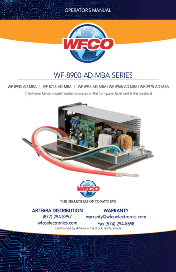WF-8900-AD-MBA SERIES - Wfcoelectronics 