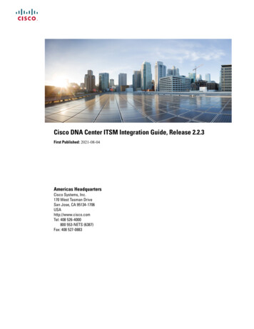Cisco DNA Center ITSM Integration Guide, Release 2.2