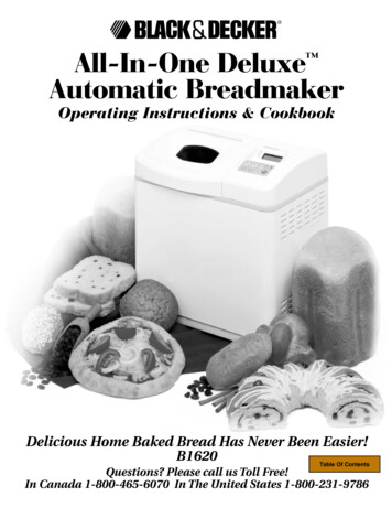 All-In-One Deluxe Automatic Breadmaker - Use And Care Manuals