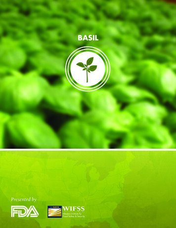 BASIL - UC Davis Western Institute For Food Safety & Security