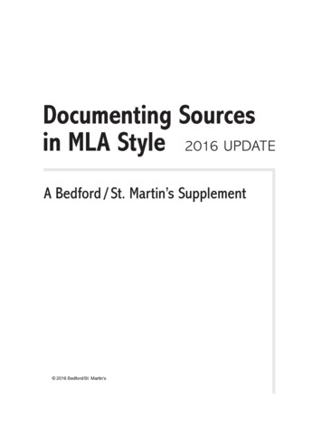 FRONT Documenting Sources In MLA Style 2016 Up DATe