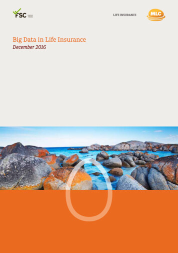 Big Data In Life Insurance - MLC