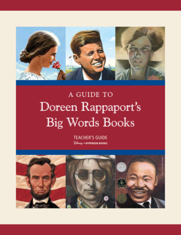 A GUIDE TO Doreen Rappaport's Big Words Books