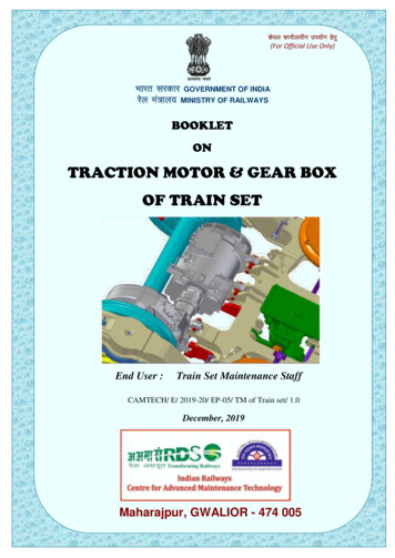 TRACTION MOTOR & GEAR BOX OF TRAIN SET - Indian Railways