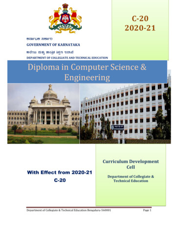 C-20 Diploma In Computer Science & Engineering - Karnataka