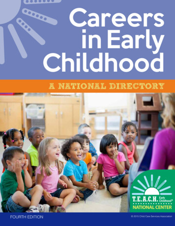 Careers In Early Childhood - Child Care Services Association