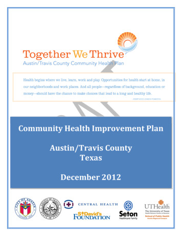 Community Health Improvement Plan Austin/Travis County Texas December 2012