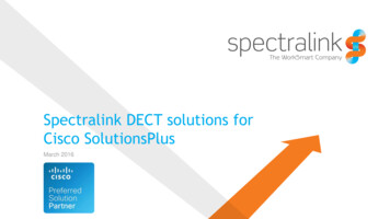 Spectralink DECT Solutions For Cisco SolutionsPlus