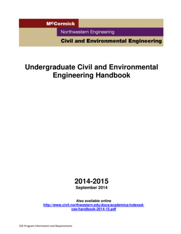 Undergraduate Civil And Environmental Engineering Handbook