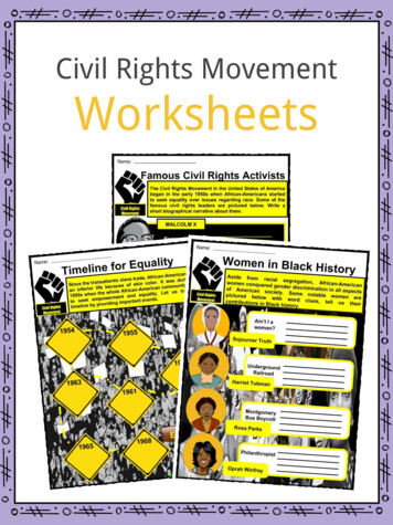 Civil Rights Movement Worksheets - Bridgeprepgreatermiami 