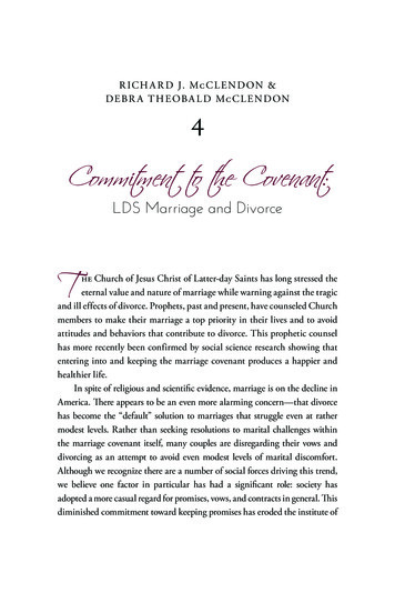 Commitment To The Covenant LDS Marriage And Divorce