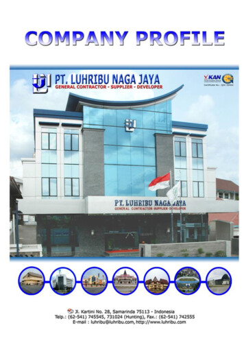 PT. LUHRIBU NAGA JAYA Company Profile
