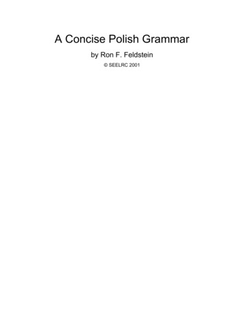 Polish Grammar 18mar02 - CSEEES & SEELRC