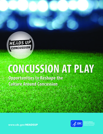 Concussion At Play: Opportunities To Reshape The Culture Around Concussion