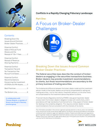 Part Ne: A Focus On Broker-Dealer Challenges - Pershing