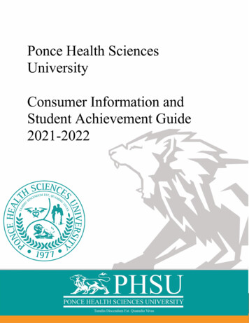 Ponce Health Sciences University Consumer Information And Student .