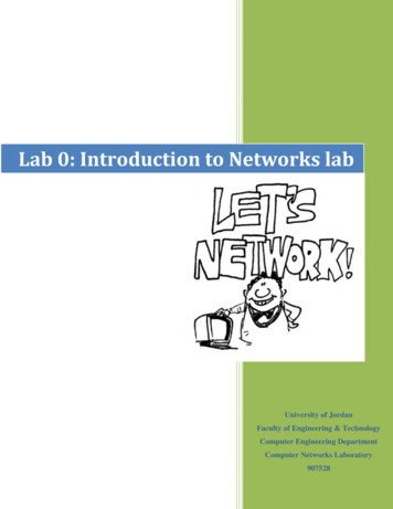 Lab 0: Introduction To Networks Lab - University Of Jordan