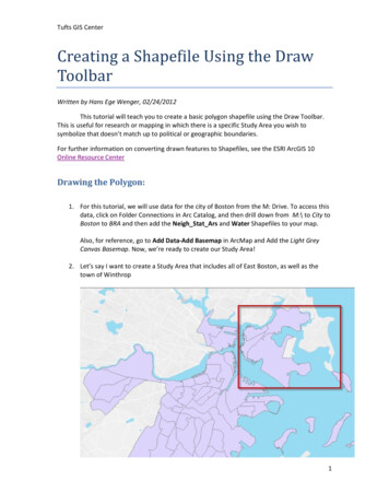 Creating A Shapefile Using The Draw Toolbar - Tufts University