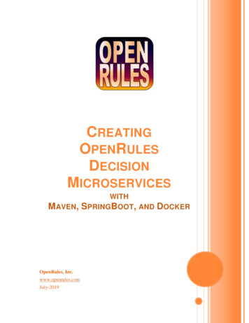 Creating Openrules Decision Microservices
