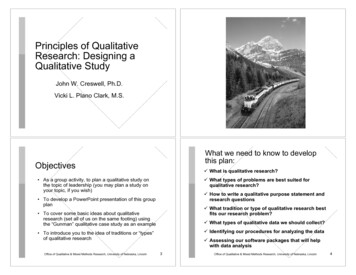 Principles Of Qualitative Research: Designing A Qualitative Study
