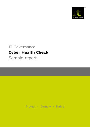 Cyber Health Check Sample Report - IT Governance