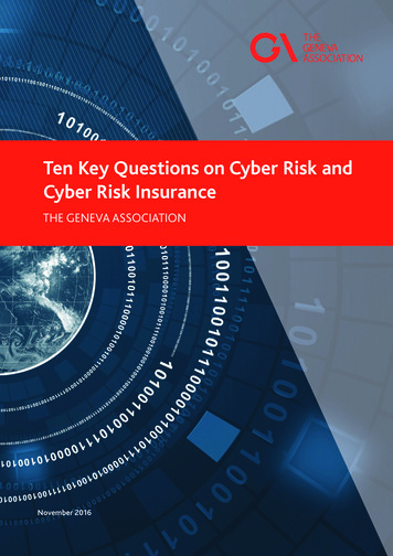 Ten Key Questions On Cyber Risk And Cyber Risk Insurance