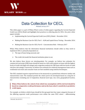 Data Collection For CECL - Wilary Winn LLC
