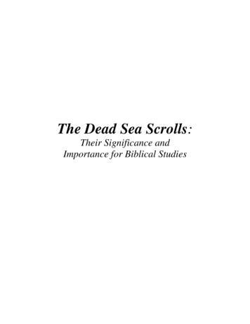 Deadsea Scrolls - Word In Life Ministries