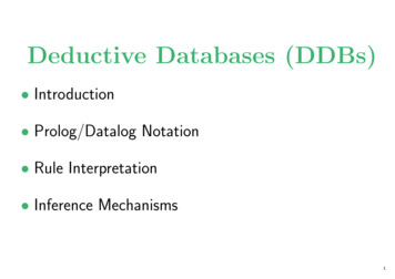 Deductive Databases (DDBs) - Wilfrid Laurier University