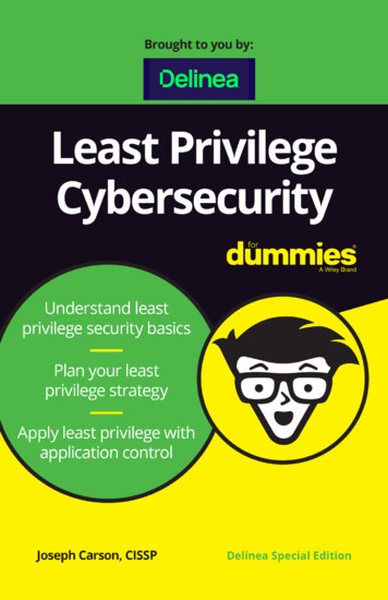 Least Privilege Cybersecurity For Dummies , Delinea Special Edition