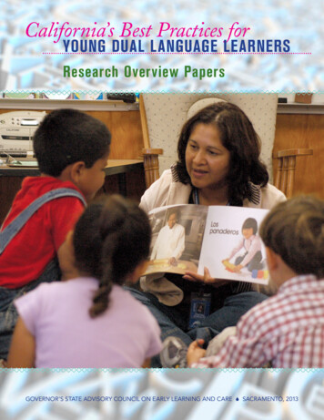 Research Overview Papers - California Department Of Education