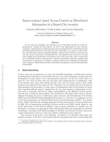 Smart-contract Based Access Control On Distributed Information In A .