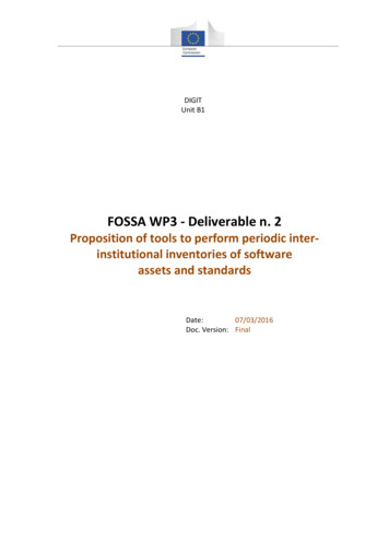 FOSSA WP3 - Deliverable N. 2 - Joinup