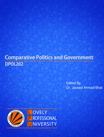 Comparative Politics And Government