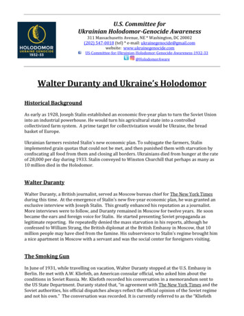 Walter Duranty And Ukraine's Holodomor