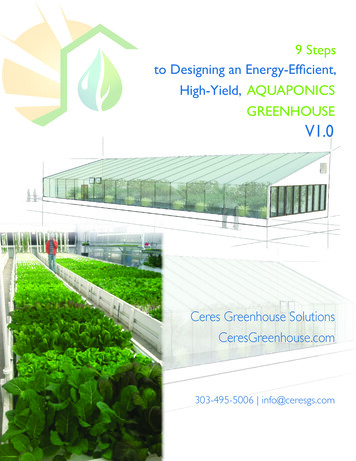 To Designing An Energy-Efficient, High-Yield, AQUAPONICS . - Ceres