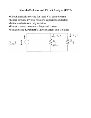 Kirchhoff's Laws And Circuit Analysis (EC 2)