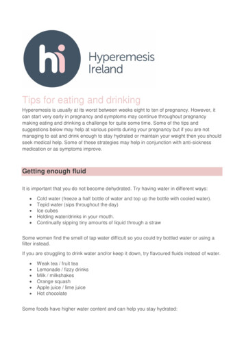 Tips For Eating And Drinking - Hyperemesis