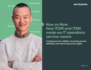 Now On Now: How ITOM And ITSM Made Our IT Operations Service-aware