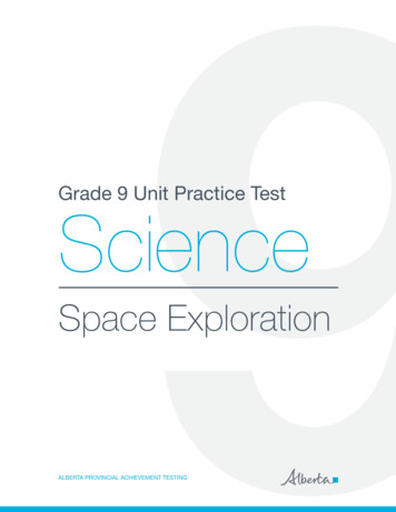 Science 9 Unit Practice Test - Space Exploration - Alberta