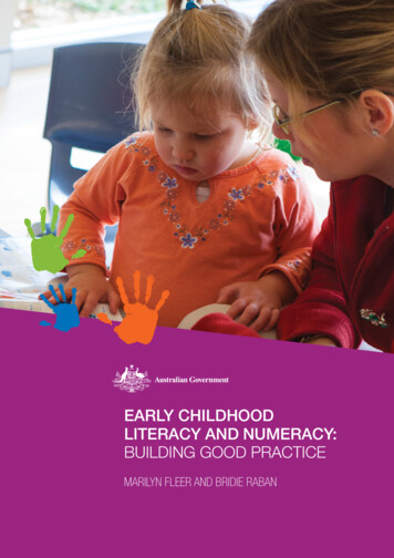 Early Childhood Literacy And Numeracy: Building Good Practice - DSS