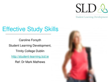 Effective Study Skills - Trinity College Dublin