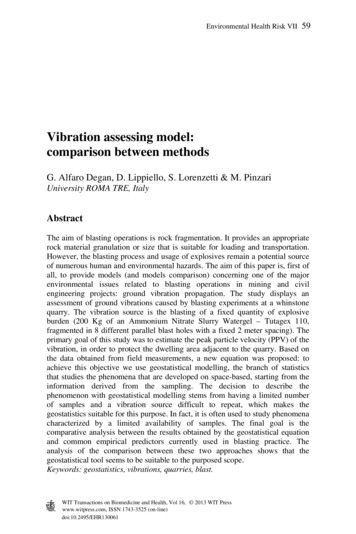 Vibration Assessing Model: Comparison Between Methods - WIT Press