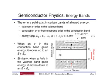 Semiconductor Physics: Energy Bands - Santa Clara University